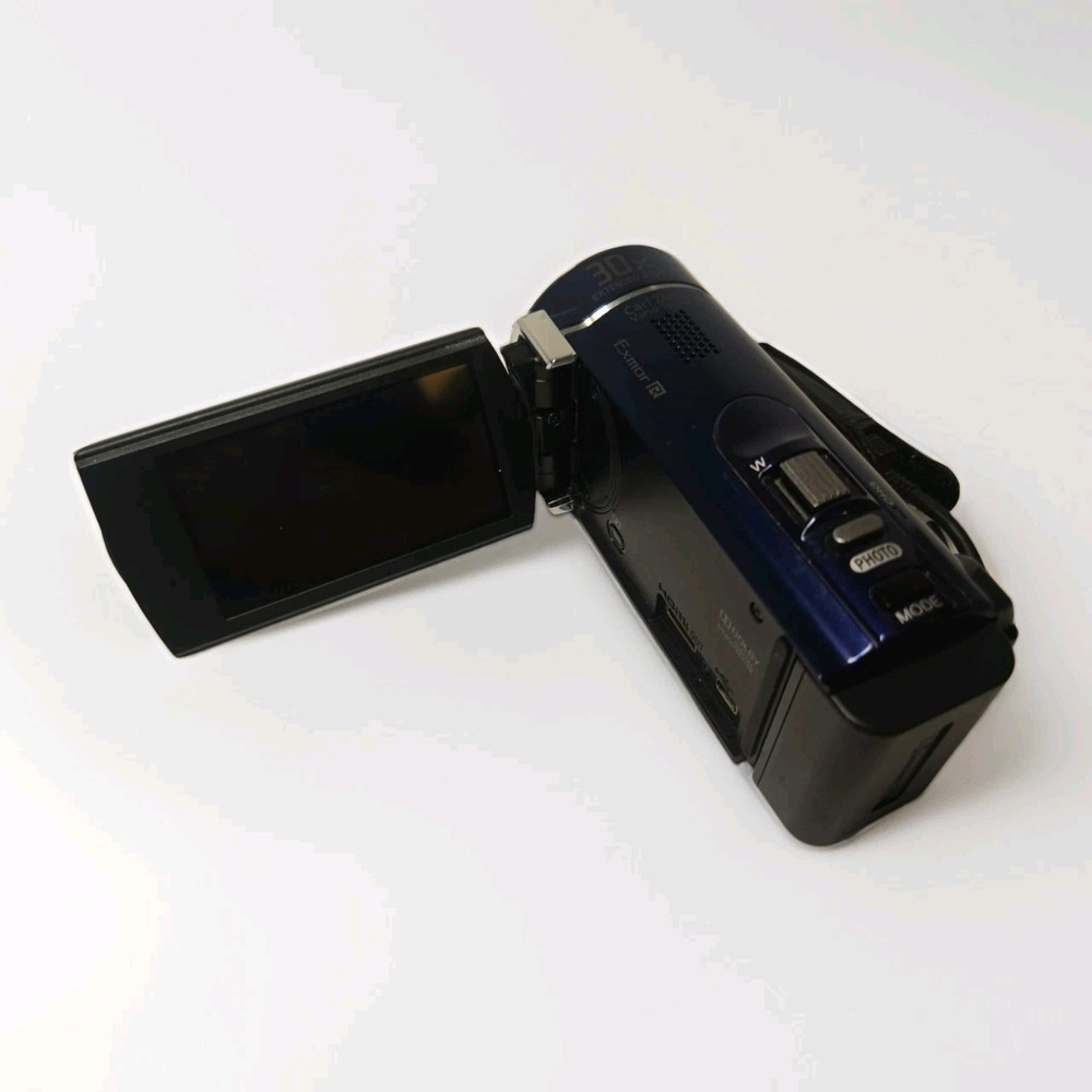 Sony Handycam HDR-CX210 Camcorder 25x Optical Zoom HD Blue Untested - Picture 3 of 7